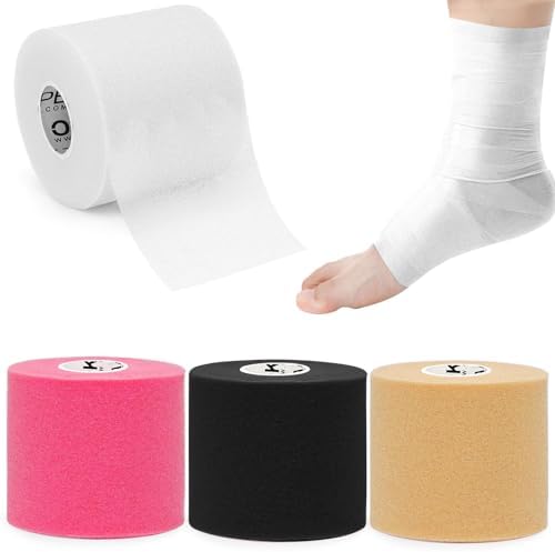 OK TAPE Pre Wrap Tape 4-Rolls 120 Yds Athletic Foam Underwrap for Sports by OKTAPE