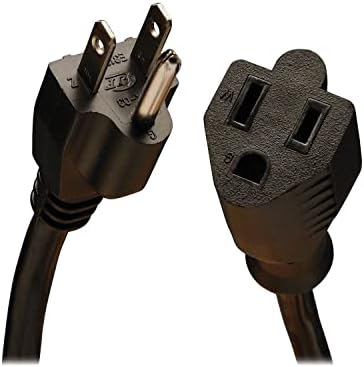 Tripp Lite Heavy-Duty Power Cord, IEC-320-C19 to NEMA 5-15P, 15A, 14 AWG, 10-Feet / 3.05 Meters, Lifetime Limited Warranty (P034-010) Black by TrippLite