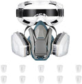 Respirator with Full Face for Adults, Paint Respirator with Goggles, 4.33x5.12 Inches by Unknown