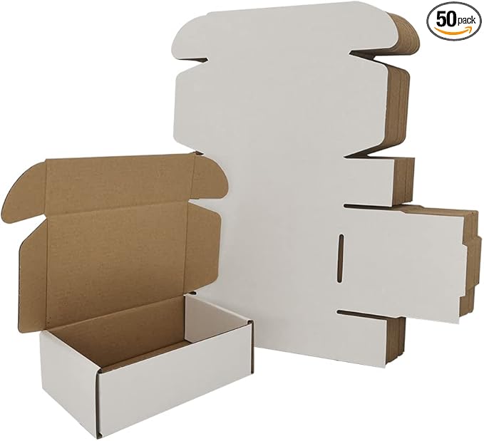 50 Pack 6x4x2'' Small Shipping Boxes, Mailing Packaging Supplies by Rnisda