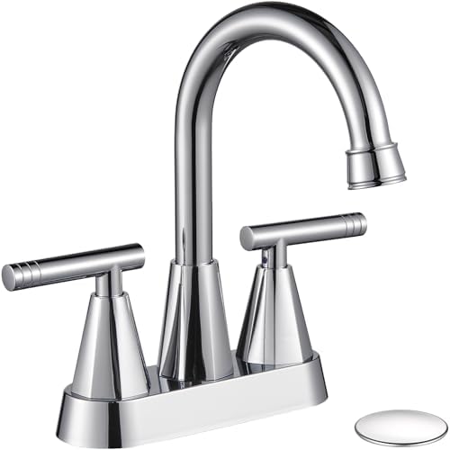 Cobbe Chrome Bathroom Faucets, Centerset Bathroom Sink Faucet 4 Inch by Cobbe