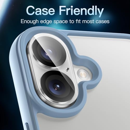 JETech Camera Lens Protector for iPhone 16/16 Plus, 3-Pack - Image 6