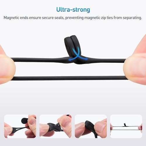 Cable Matters 10-Pack Ultra Strong Silicone Magnetic Cable Ties - Image 2