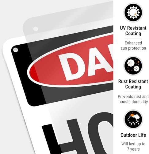 Danger Hot Oil OSHA Sign, - Image 7