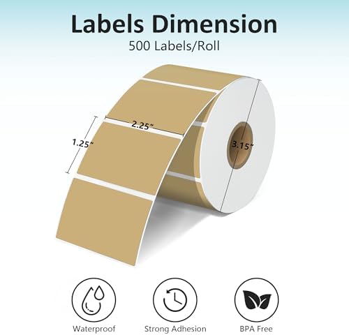JOYIT Thermal Labels 2.25"x1.25" - 600pcs Rectangle Thermal Printer Labels - Image 3