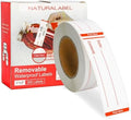 NATURALABEL 300 Removable Freezer Labels with Dispenser, 1" x 3" (Red) by NATURALABEL