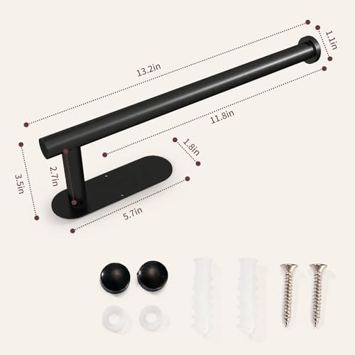 DEKAVA Paper Towel Holder Under Cabinet Wall Mount for Kitchen Paper Towel - Image 3