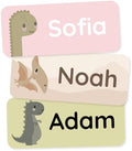 Personalized Name Labels for Kids (180) – Clothing Labels & Daycare Labels – Custom Waterproof Stickers for School Supplies - Dinosaurs by Teddylabels