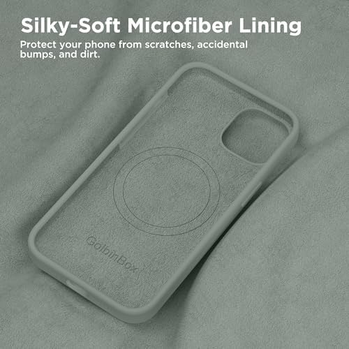 GolbinBox Magnetic for iPhone 13/14 Case, Silicone Cover, Calke Green - Image 6