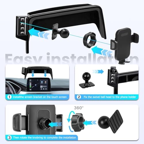 Car Phone Holder for 2020-2025 Ford Escape Accessories-Cell Phone Mount for Escape 8 inch Touch Screen Cradles Hands-Free 360° Rotation - Image 3