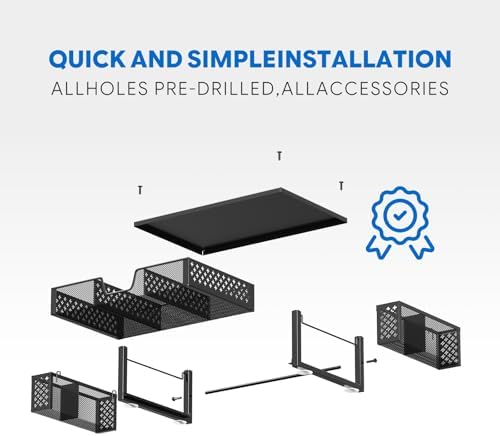 Simple Trending Monitor Stand Riser, Desk Organizer and Accessories, Black - Image 6