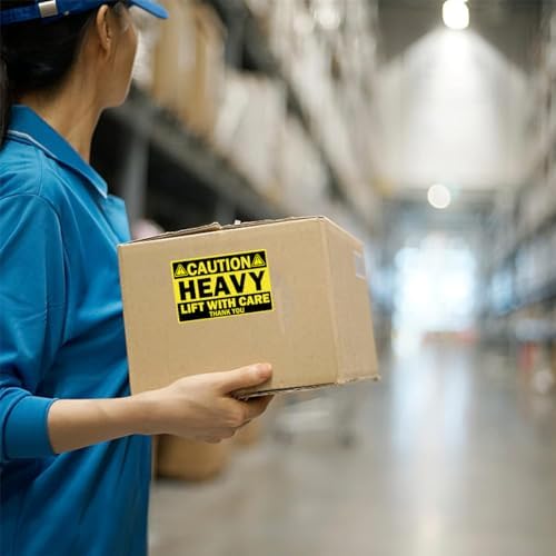 2 x 3Inch Caution Heavy Shipping Stickers,200Pcs Caution Heavy Labels - Image 5