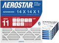 Aerostar Air Filter 14x14x1 MERV 11 AC Filter, HVAC, Furnace Filter, 6 Pack by AirFiltersDelivered