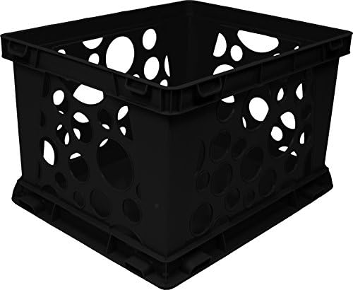 Storex Premium File Crate with Handles – Letter and Legal Document and Folder Storage, Black, 3-Pack (61546A03C) - Image 7