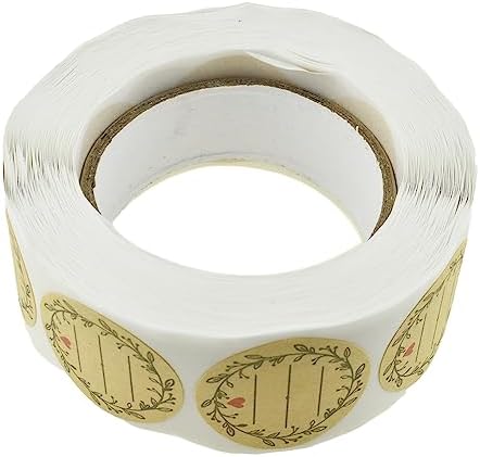 HAHIYO 1Inch 500Pcs Natural Brown Kraft Label Sticker Roll - Round, Blank, Permanent Adhesive Dot Sticker for Jar, Canning, Price Tag, Store Organization - Image 5