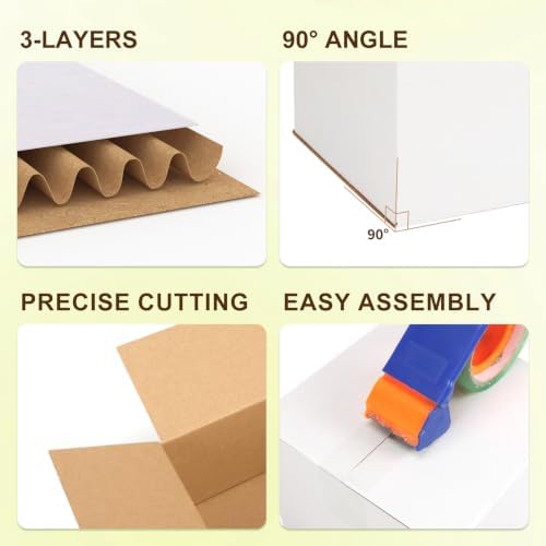 Assorted Shipping Boxes 8X8X8 & 6X6X6 & 5X5X5 Pack of 30, Small shipping box White, 10 PCS Each Corrugated Cardboard Box for Packaging Small Business, Mailing - Image 3