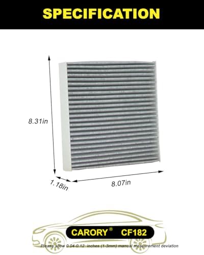 Cabin Air Filter w/Activated Carbon for Honda 2017–2025 CR-V, 2016–2025 Civic, 2009–2020 Fit, 2016–2025 HR-V, 2018–2025 Odyssey, 2010–2022 Insight, 2019–2025 RDX, 2022–2025 MDX, and More, CF182 - Image 2