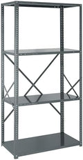 Quantum Storage Systems 75-1236-4 IRONMAN Solid Heavy Duty 4 Shelves 75" H x 36" W x 12" D by QuantumStorageSystems