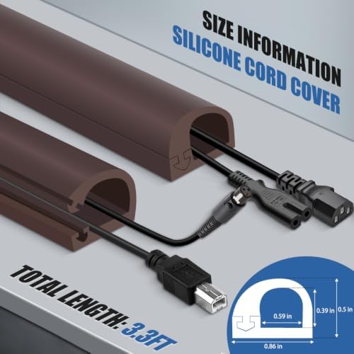 Silicone Cord Covers for Wires on Wall Cord Hider Self-Adhesive - Image 2