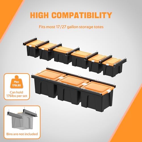 Ultrawall Overhead Garage Storage Racks for Bins, Ceiling Storage Rack - Image 5