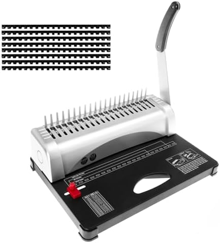 Spiral Comb Binding Machine 21-Hole, 450 Sheet Punch Binder by DUPDMKIN
