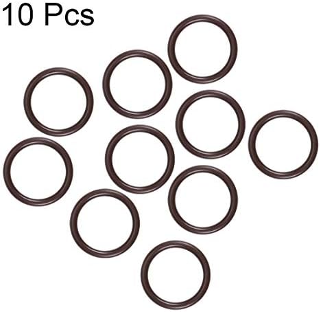 uxcell Fluorine Rubber O-Rings 18mm OD 14mm ID 2mm Width, Metric FKM Sealing Gasket, Pack of 10 - Image 2