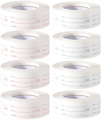 8 Rolls 4000 Pieces Removable Food Labels by WSICSE