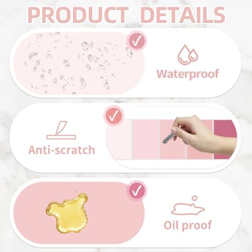 3" x 2" Pink Thermal Label,Self-Adhesive Rectangle Thermal Sticker Labels for Logo Design,Name/Price Tag,Thanks Card,Address,QR Code - Image 3