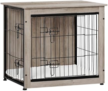 DWANTON 27" Dog Crate Furniture, Dog Kennel Indoor, with Waterproof Cushion by DWANTON