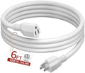 Skrizcable 16/3 Short Extension Cord 6 FT, White Extension Cord Indoor by Skrizcable