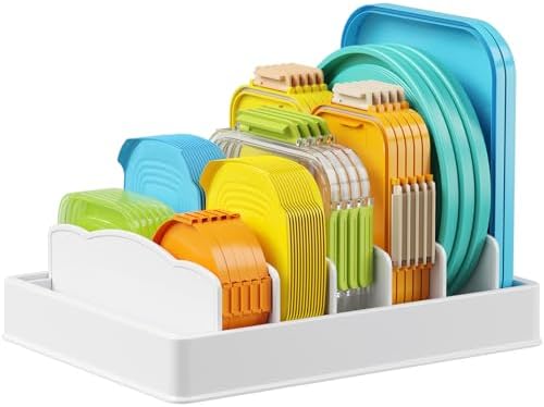 Lifewit Kitchen Cabinet Organizer for Food Contanier Lid with 7 Sections by Lifewit