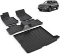 All Weather Car Floor Mats & Cargo Liner Set Fit for Benz GLC 250 | GLC 300 | GLC 350e (Not for Coupe) 2016-2022 Floor Liners Trunk Liner GLC Cargo Mat Accessories Black by VOUKIY