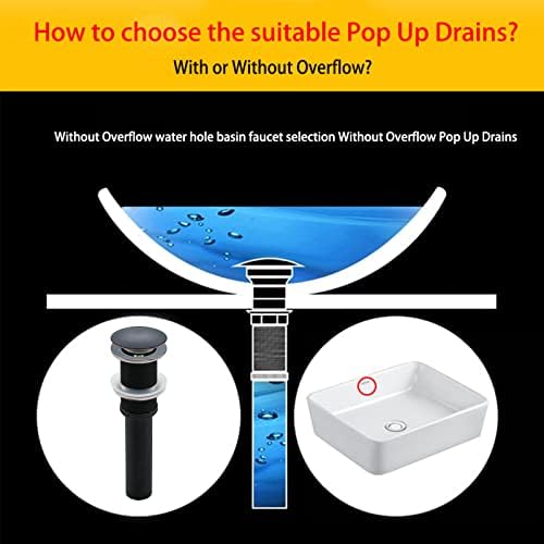 Bathroom Sink Drain Without Overflow Vessel Sink Drain Assembly,Lavatory Vanity Push Pop Up Drain Stopper Oil Rubbed Bronze,83606ORB. - Image 5