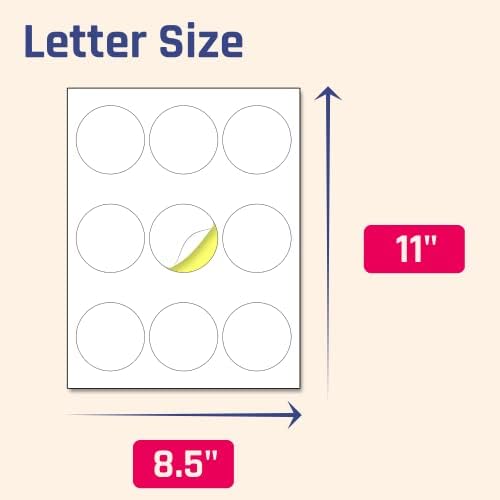 2.5 inch Round Labels Printable Circle Stickers - 8.5" x 11", 200 Sheets - Image 2