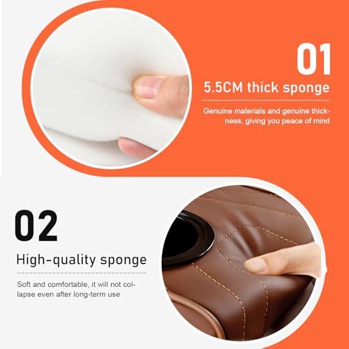Car Center Console Cover, Microfiber Leather Car Armrest Cover Cushion with 2 Storage Bags, Cup Holders, Tissue Box Slot, Universal Car Armrest Storage Box for Most Vehicles (Coffee) - Image 3