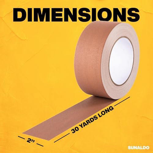 Gaffers Tape (2"x30 yards) Heavy Duty, Easy Rip, No Residue | Brown - Image 6
