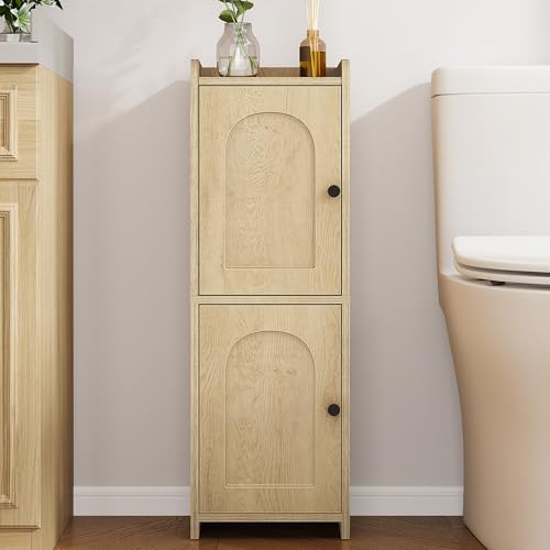 Hzuaneri Bathroom Storage Cabinet, Small Corner Floor Cabinet with 2 Doors by Hzuaneri
