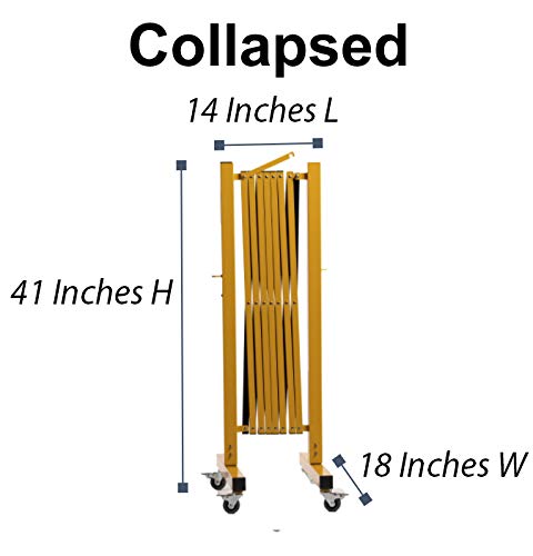Trafford Industrial Expandable Metal Barricade, 11 Feet, Mobile Safety Barrier - Image 8