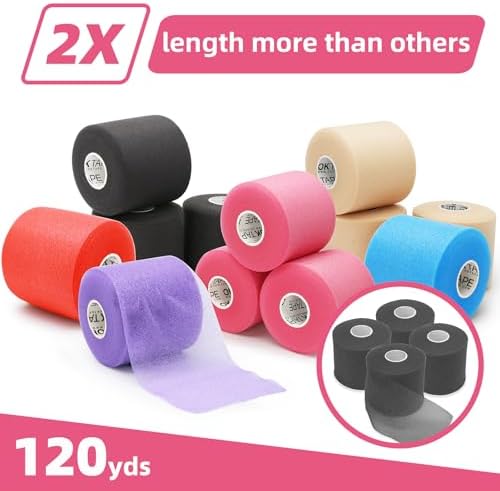 OK TAPE Pre Wrap Tape 4-Rolls 120 Yds Athletic Foam Underwrap for Sports - Image 3