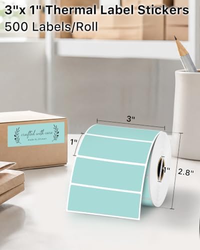 iEager 3x1 Inch Thermal Labels, Green Durable Thermal Printer Stickers - Image 2