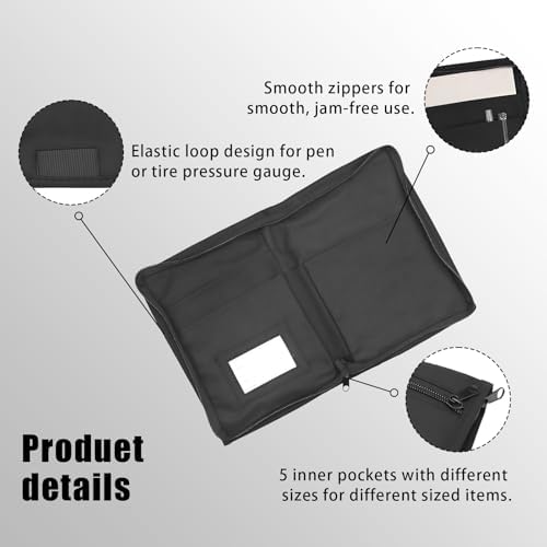 Car Registration and Insurance Holder, Glove Compartment Organizer Bag - Image 5