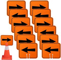 Geetery 12 Pcs Traffic Arrow Orange Detour Signs, Left & Right by Geetery