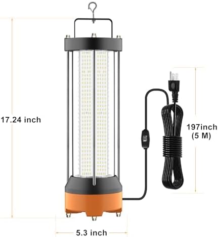 400W LED Temporary Work Light, 56000 LM 5000K Daylight White IPX8 Waterproof Job Site Construction Lighting, High-Brightness Portable Temp Lighting for Outdoor and Industrial Use - Image 2