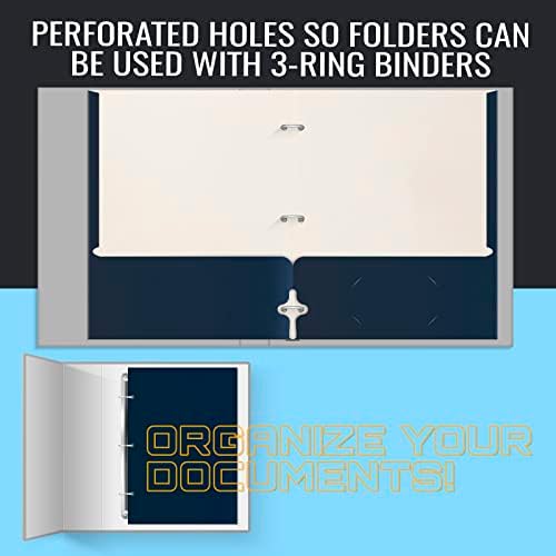 Better Office Products Two Pocket Portfolio Folders, 50-Pack, Navy Blue, Letter Size Paper Folders, 50 Pieces, Dark Blue - Image 4