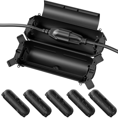 [6 Pack] Flemoon Outdoor Extension Cord Safety Cover with Waterproof Seal by FLEMOON