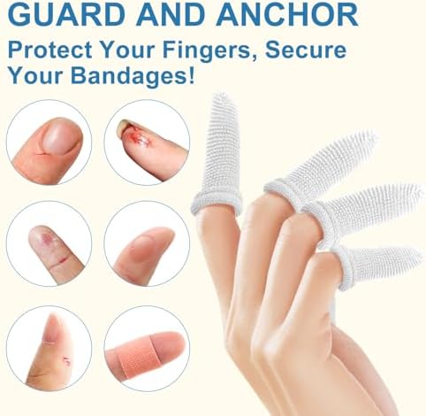 Dimora Finger Cots, Pack of 60 (Large Size) Finger Protectors, Breathable Bandages for Wound Care, Stretchy Sleeves for Gardening, Fitness and Cargo Handling, White - Image 5