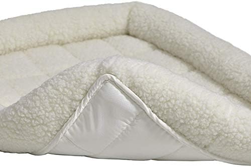 MidWest Homes for Pets QuietTime Dog Bed - White Fleece Bolster, Ultra-Soft and Machine Washable, Fits 42-Inch Crates and Carriers, for Large Breed Dogs - Image 5