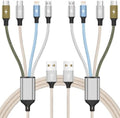 4 in 1 Multi Charging Cable, 2 Pack 6FT Charging Cords for Devices by Firsting