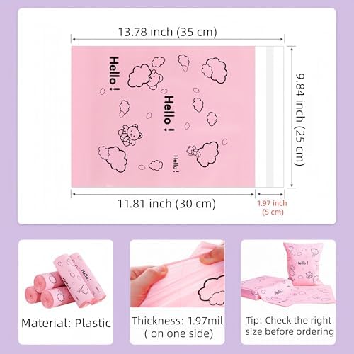 FERENLI 50 Pcs Poly Mailers Self-Seal Shipping Envelopes Packaging Bags - Image 3