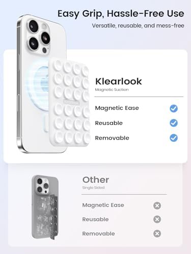 Klearlook Magnetic Suction Phone Mount for MagSafe Case, Classic White - Image 3